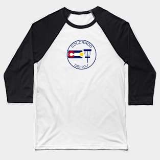 Colorado Flag Disc Golf Baseball T-Shirt